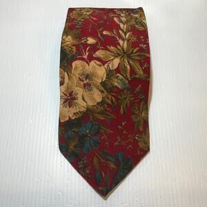 Cambridge Classic Mervyns Floral Silk Short Wide Necktie